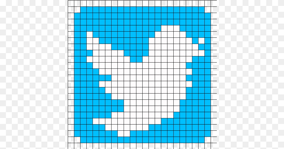 Twitter Logo Perler Bead Pattern Minecraft Pixel Art Twiter Free Png