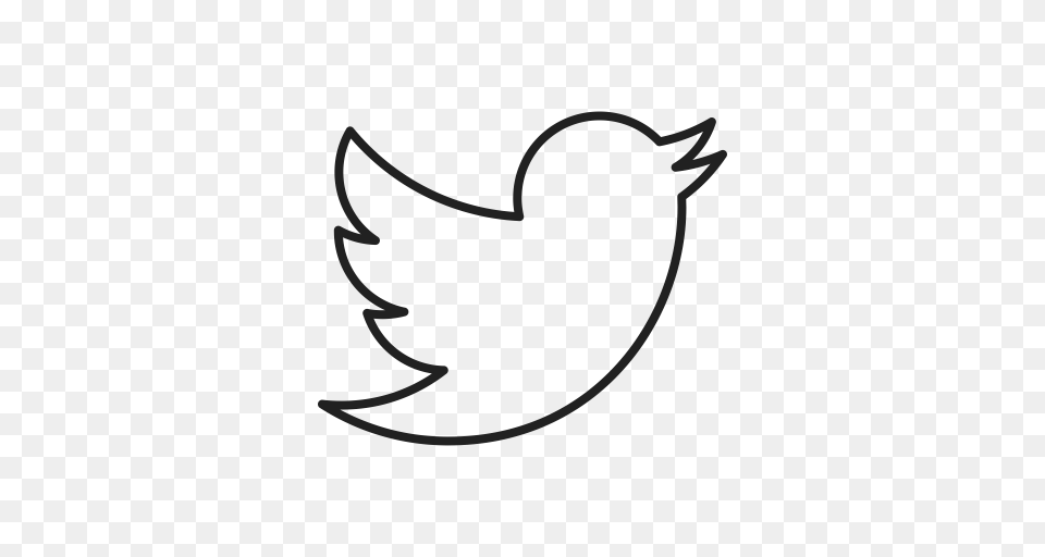 Twitter Logo White Stencil, Silhouette, Animal, Fish Png Image