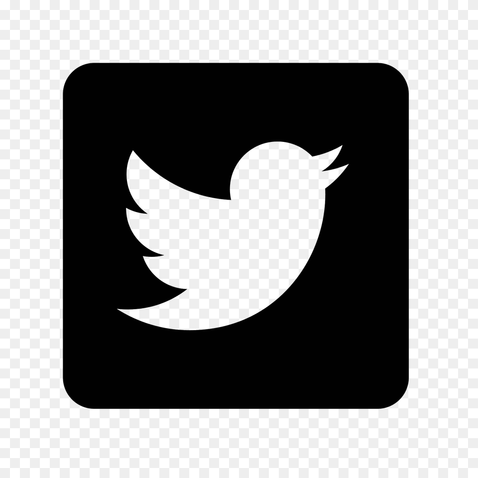 Twitter Squared Icon, Gray Free Transparent Png