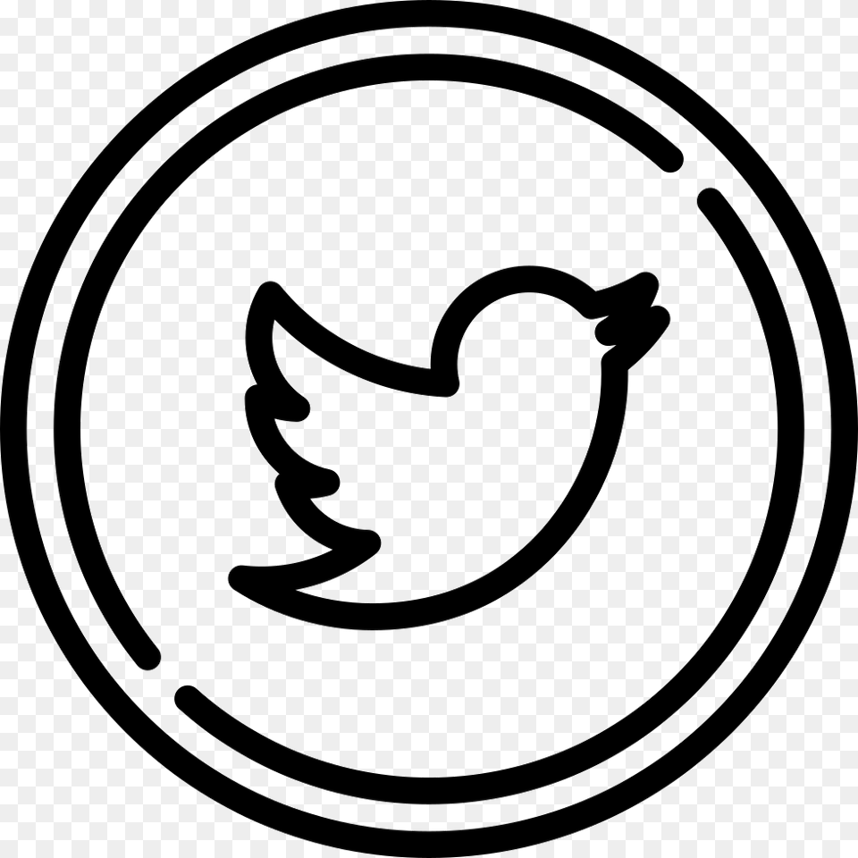 Twitter White Twitter Icon Transparent, Stencil, Symbol Png Image