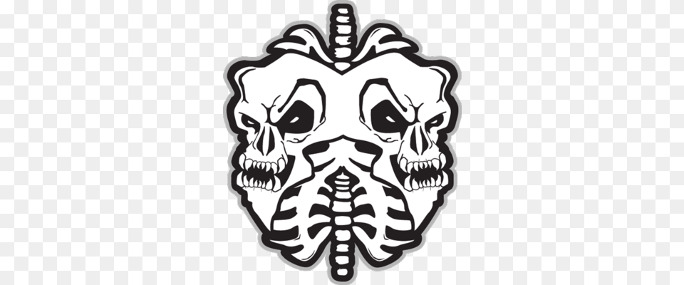 Twizt Rib Cage Skulls Twiztid Logo, Stencil, Baby, Person, Head Free Png