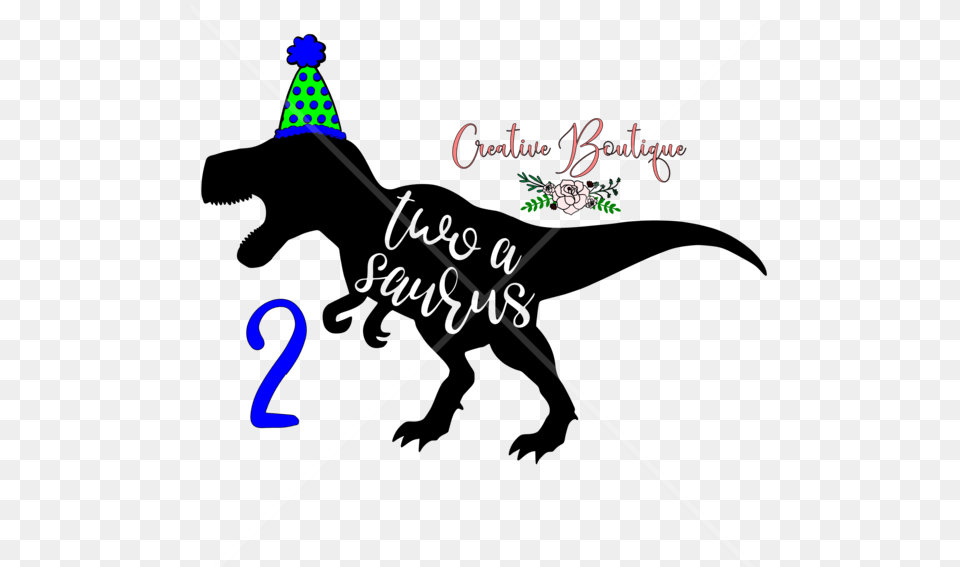 Two A Saurus Birthday Dinosaur Svg, Bow, Weapon, Text Free Transparent Png