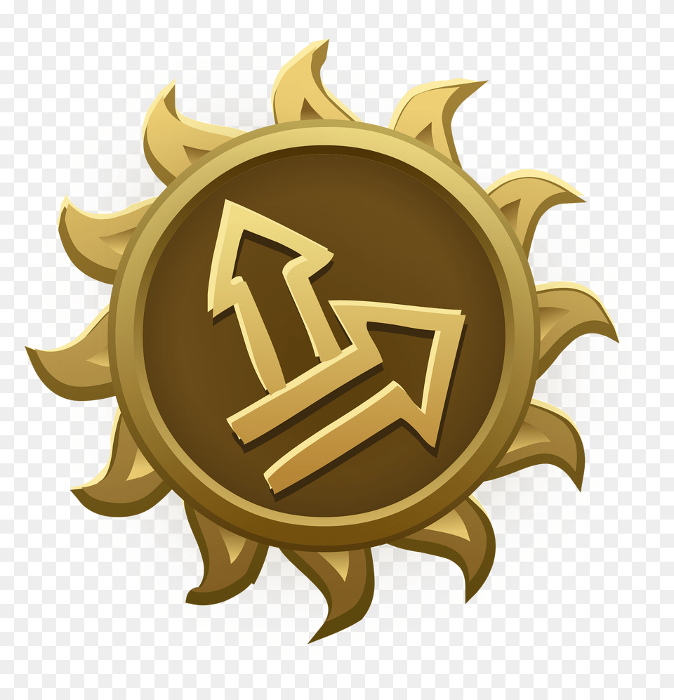 Two Arrows Emblem Clipart, Badge, Gold, Logo, Symbol Png