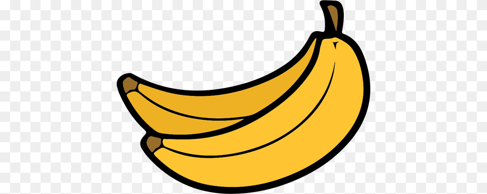 Two Bananas Clip Art, Produce, Banana, Food, Fruit Free Transparent Png