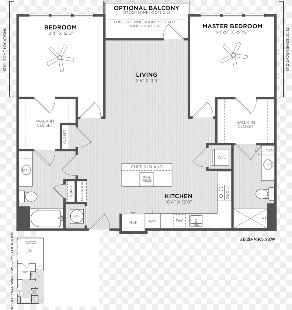 Two Bedroom Floor Plan At Alexan Buckhead Village Two Bedroom Split Floor Plans, Diagram, Floor Plan, Chart, Plot Free Png Download