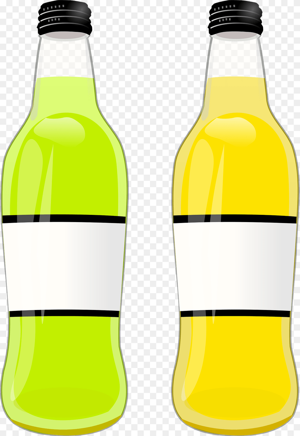 Two Beverage Bottles Clipart, Bottle, Alcohol, Beer, Juice Png