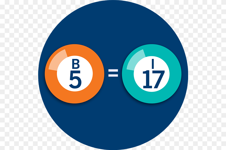 Two Bingo Numbers B5 And I17 With An Equal Symbol Circle, Text, Number, Logo Free Png Download