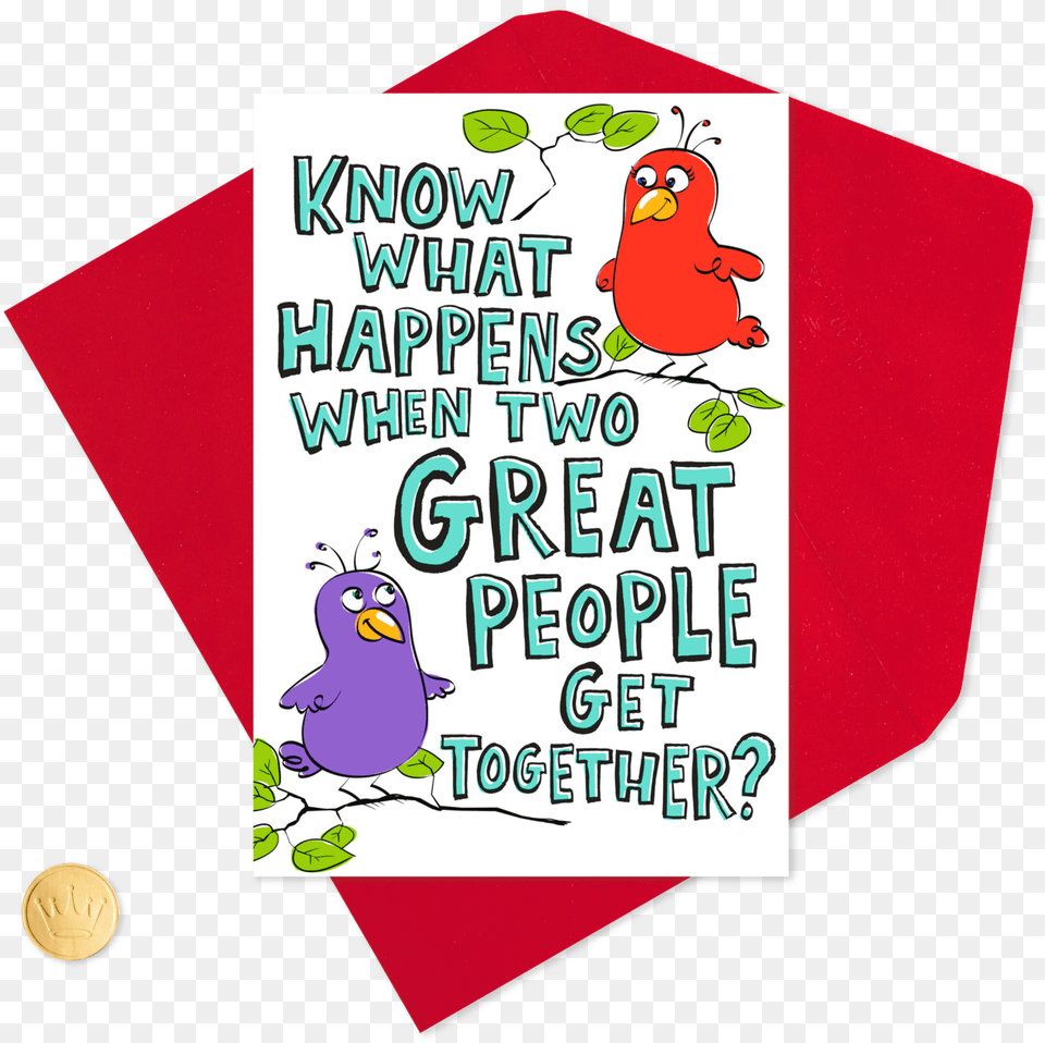 Two Birds Pop Up Valentine S Day Card For Couple Clipart, Envelope, Greeting Card, Mail, Animal Free Png Download