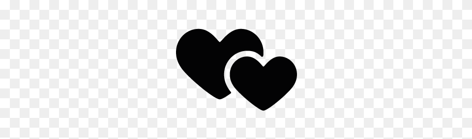 Two Black Heart Transparent Two Black Heart Images Png