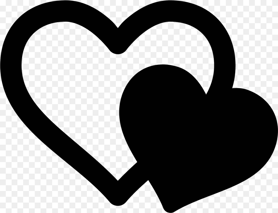 Two Black Heart Two Black Heart Love Icon, Gray Free Png