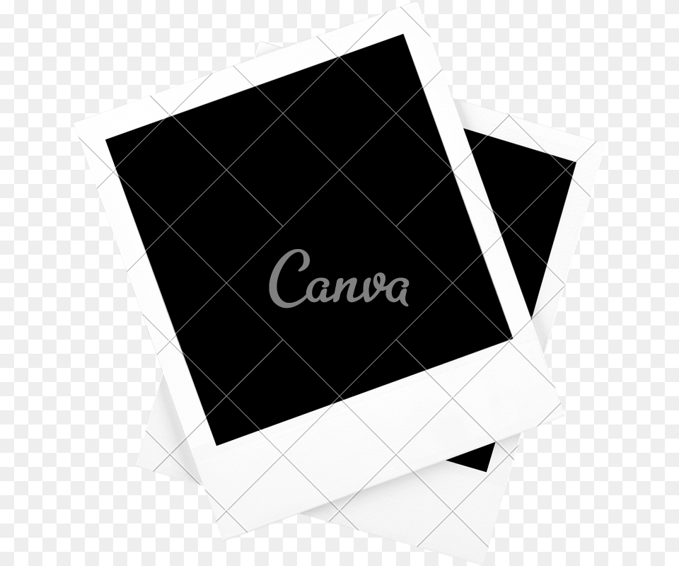 Two Blank Polaroid Frames, Blackboard Free Png Download