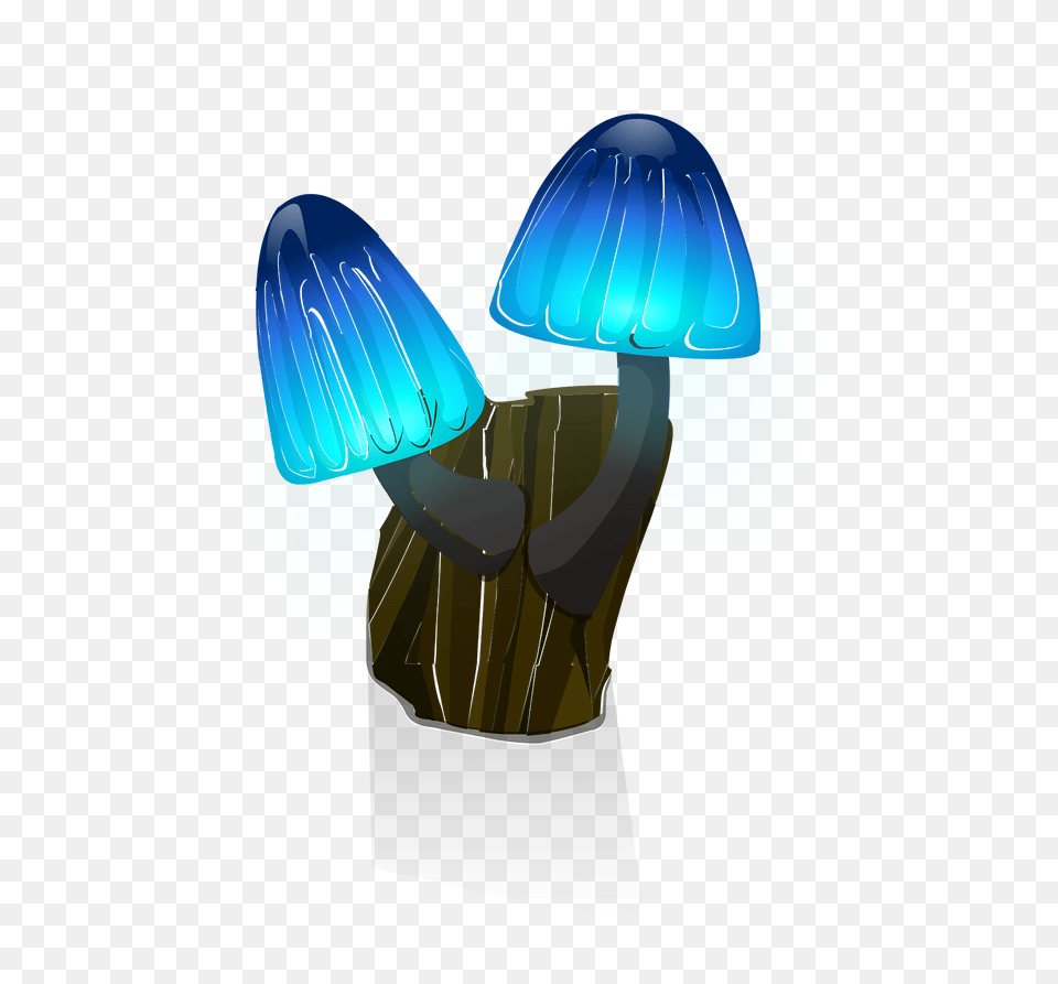 Two Blue Fantasy Mushrooms Clipart, Lamp, Art, Lighting Free Png