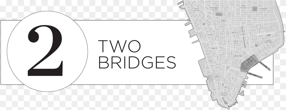 Two Bridges Header With Map Architecture, Text, Number, Symbol Png Image