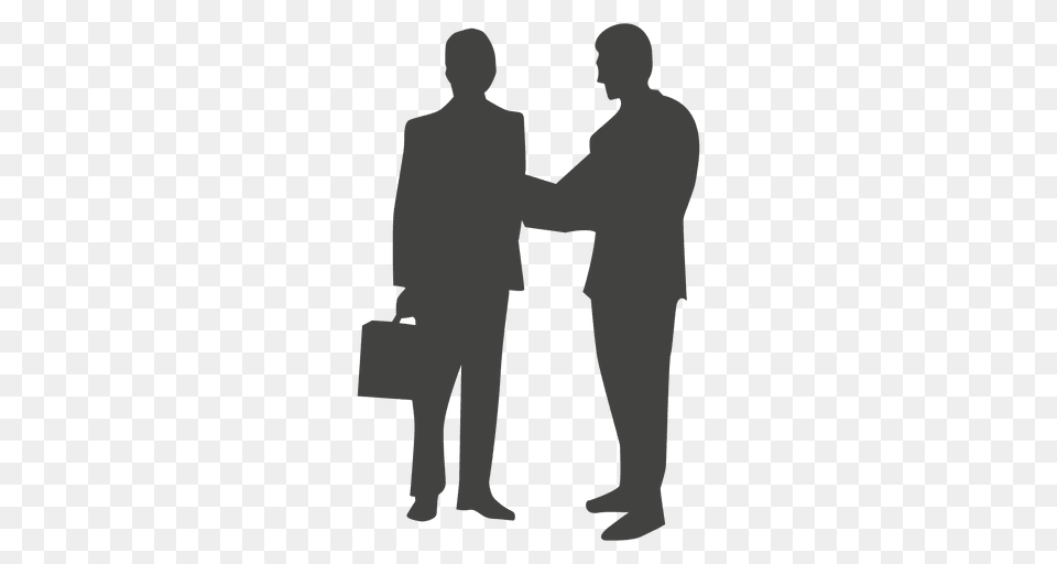 Two Businessmen Talking Silhouette, Body Part, Hand, Person, Adult Png Image