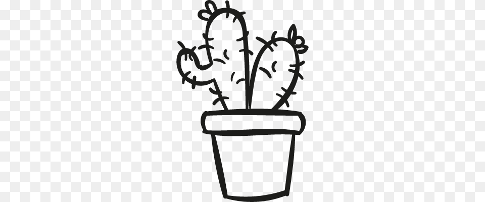 Two Cactus In A Pot Vectors Logos Icons And Photos Downloads, Plant, Potted Plant, Stencil, Cookware Png