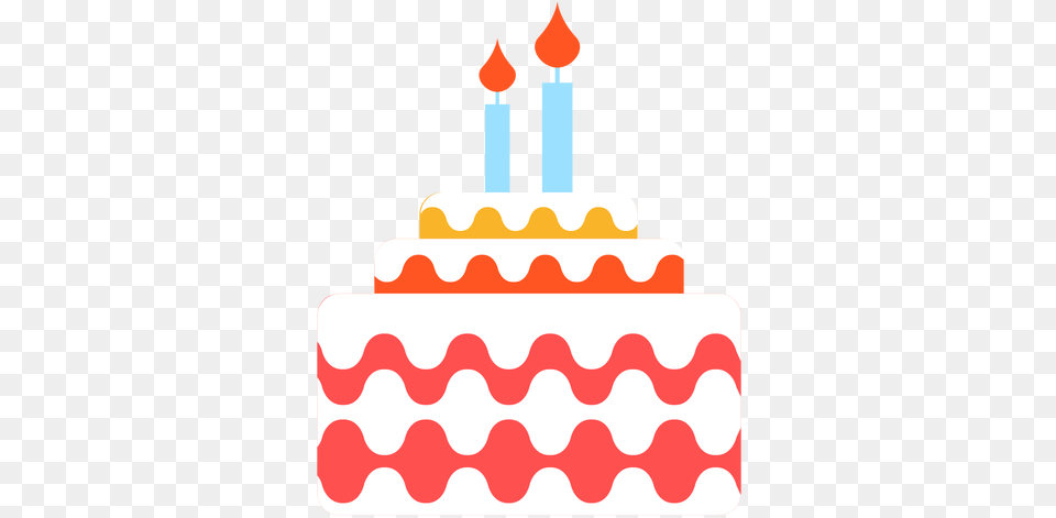 Two Candles Birthday Cake Transparent U0026 Svg Vector File Velas De Aniversrio, Birthday Cake, Cream, Dessert, Food Free Png Download