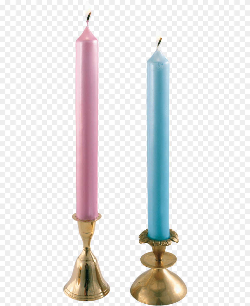 Two Candles Blue Candle Background, Candlestick, Mace Club, Weapon Free Transparent Png