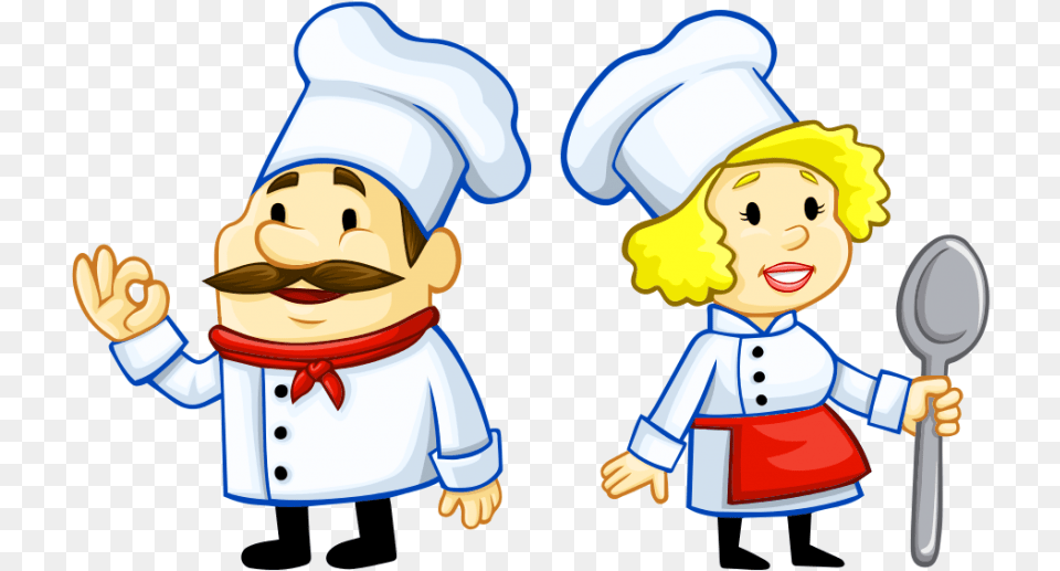 Two Chefs Cartoon Image Chef Clipart, Cutlery, Spoon, Face, Head Free Transparent Png