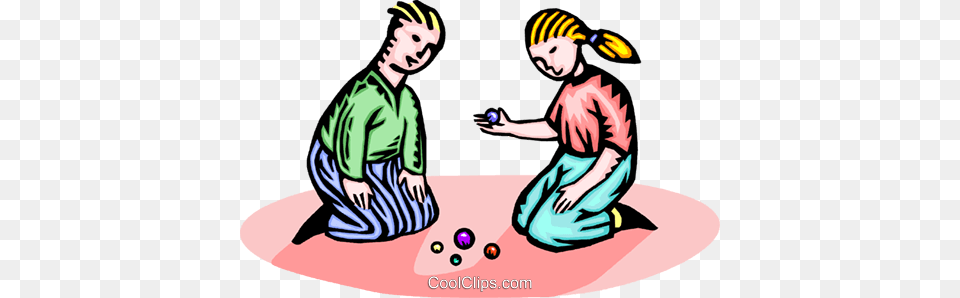 Two Children Playing Royalty Vector Clip Art Illustration, Kneeling, Person, Baby, Face Free Transparent Png