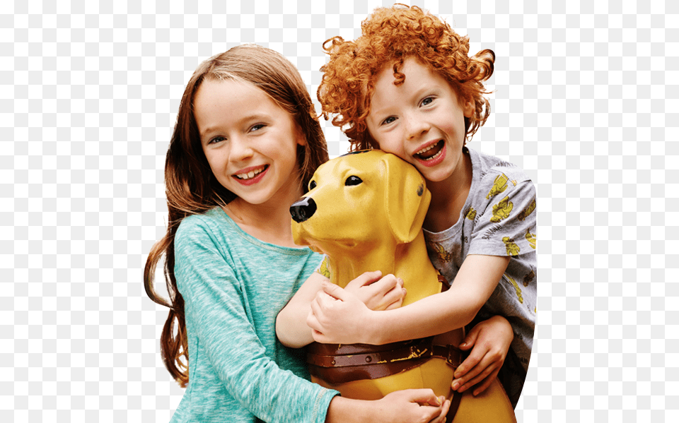 Two Children With A Collection Dog Host Dogs, Portrait, Photography, Face, Person Png