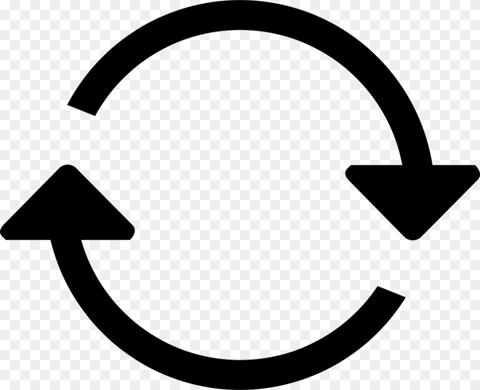 Two Circular Arrows Cycle Icon, Symbol, Recycling Symbol, Stencil Free Png Download