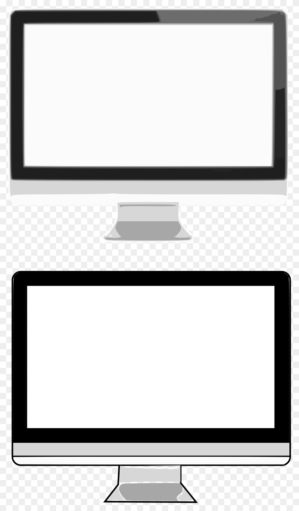 Two Computer Monitors Vector Clipart Image, Computer Hardware, Electronics, Hardware, Monitor Free Png