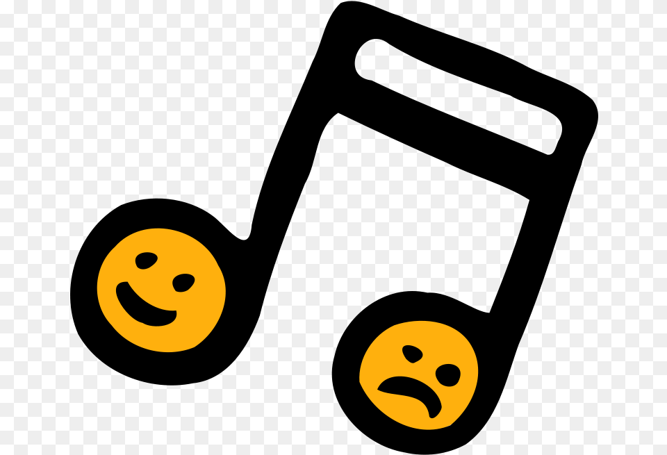 Two Connected Happy Eighth Notes Happy Vs Sad Music, Logo Free Png