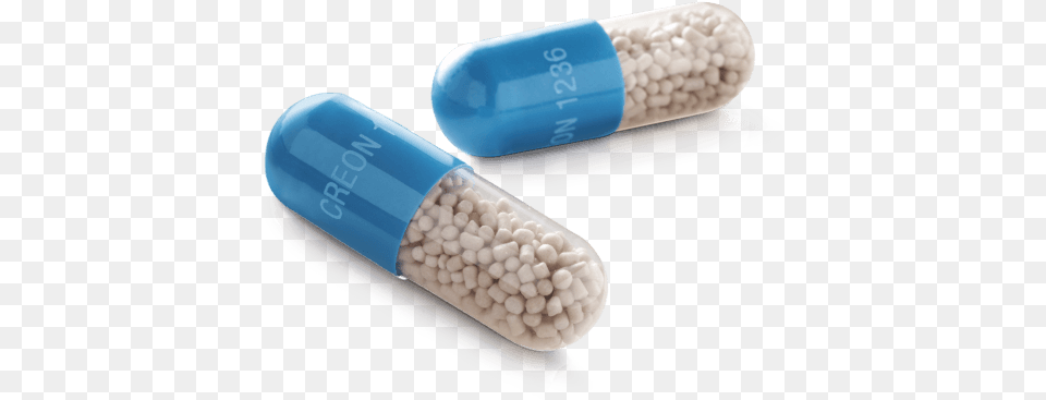 Two Creon 1236 36k Dose Capsules Pancrelipase, Medication, Pill, Capsule, Smoke Pipe Free Png Download