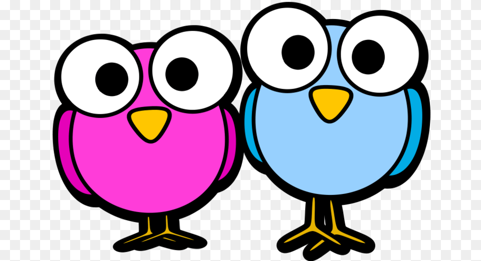 Two Cute Bird Clipart, Purple, Animal, Beak, Face Png