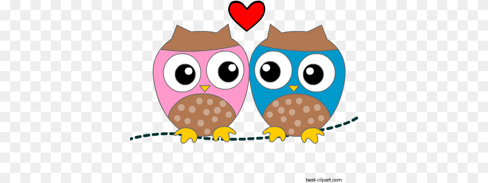 Two Cute Owls Clip Art For Valentine39s Day Cute Writing Paper, Food, Nut, Plant, Produce Png Image