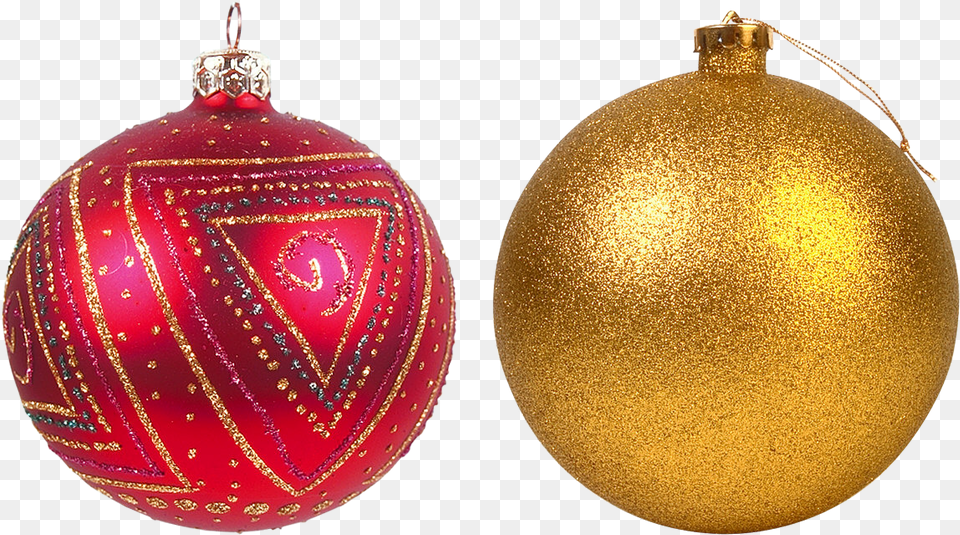 Two Decorated Christmas Bauble Image For Christmas Bauble Free Png Download