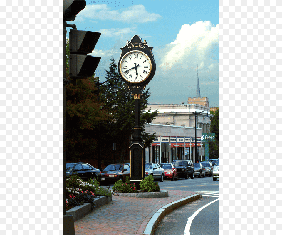 Two Dial Large Howard Street Clock Replica Norwood Tiffany Street Clock Ny, Architecture, Transportation, Tower, Vehicle Png Image