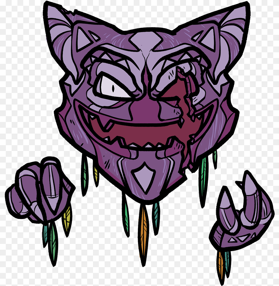 Two Different Evolutionary Lines For Cute Haunter, Art, Purple, Person, Book Png