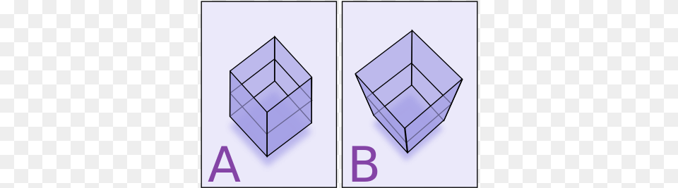 Two Different Projections Of A Stack Of Two Cubes Foreshortening Projection, Art, Toy Free Png Download