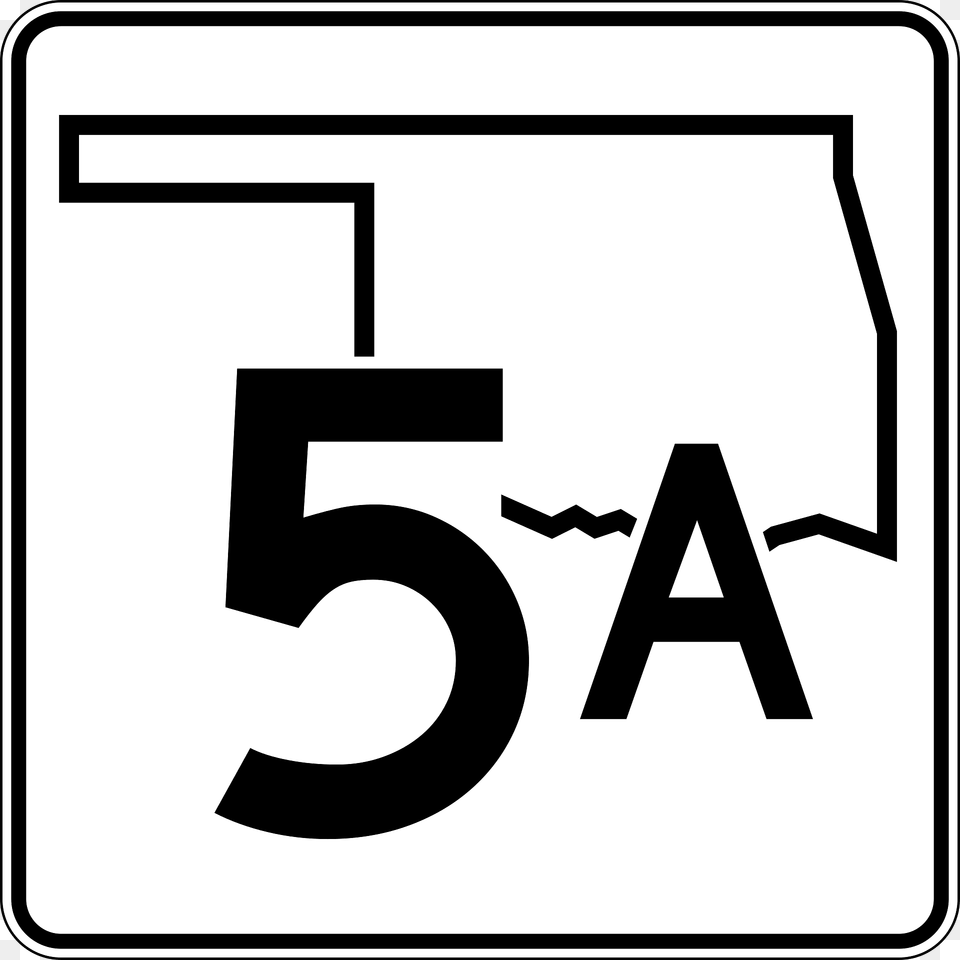 Two Digit State Highway Shield Oklahoma Clipart, Sign, Symbol, Number, Text Png Image