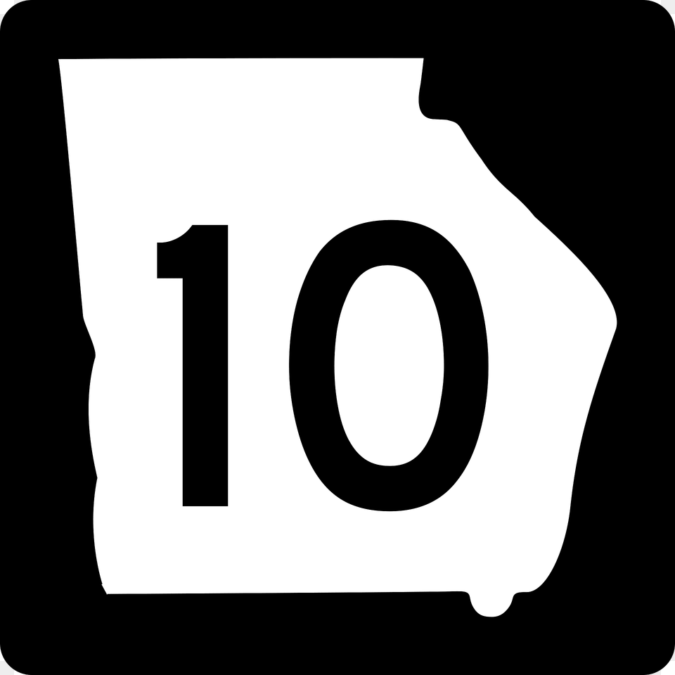 Two Digit State Route Shield Georgia Clipart, Number, Symbol, Text, Adult Free Transparent Png