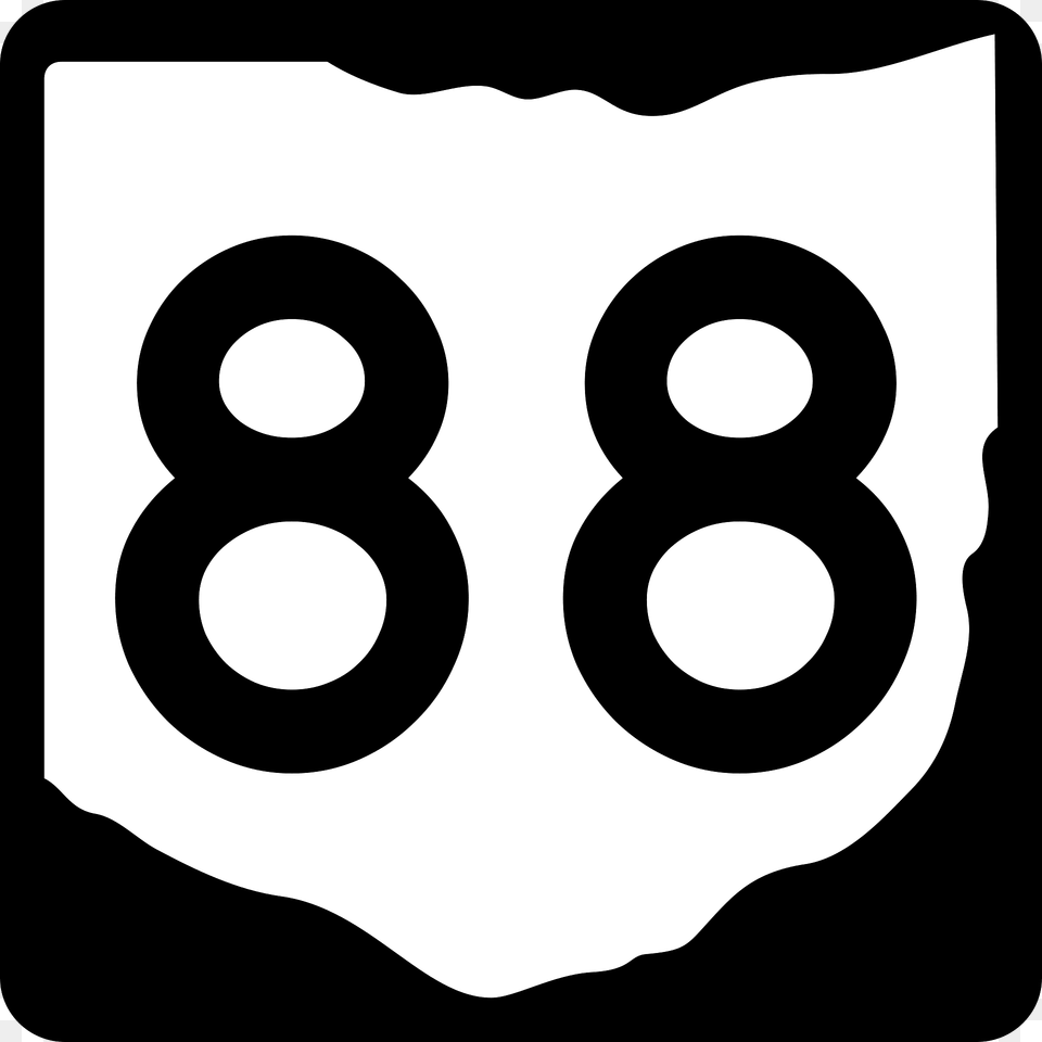 Two Digit State Route Shield Ohio Clipart, Symbol, Number, Text, Baby Free Transparent Png