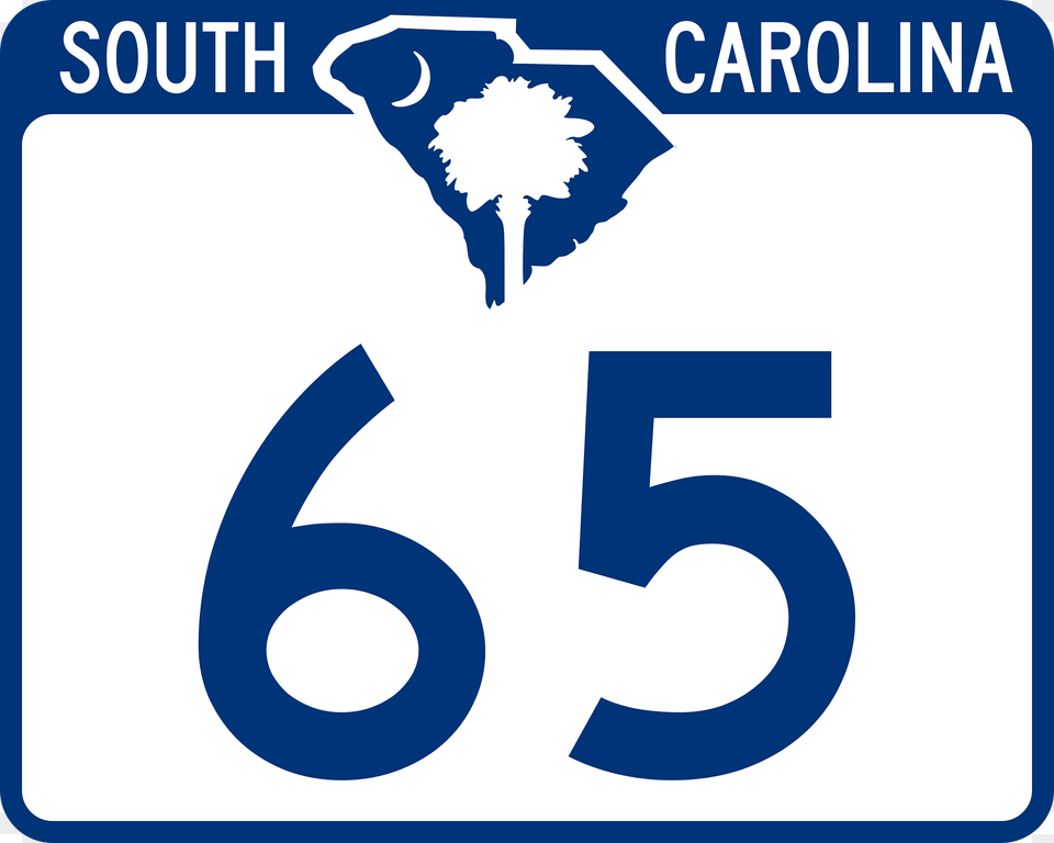 Two Digit State Route Shield South Carolina Clipart, Number, Symbol, Text, License Plate Png