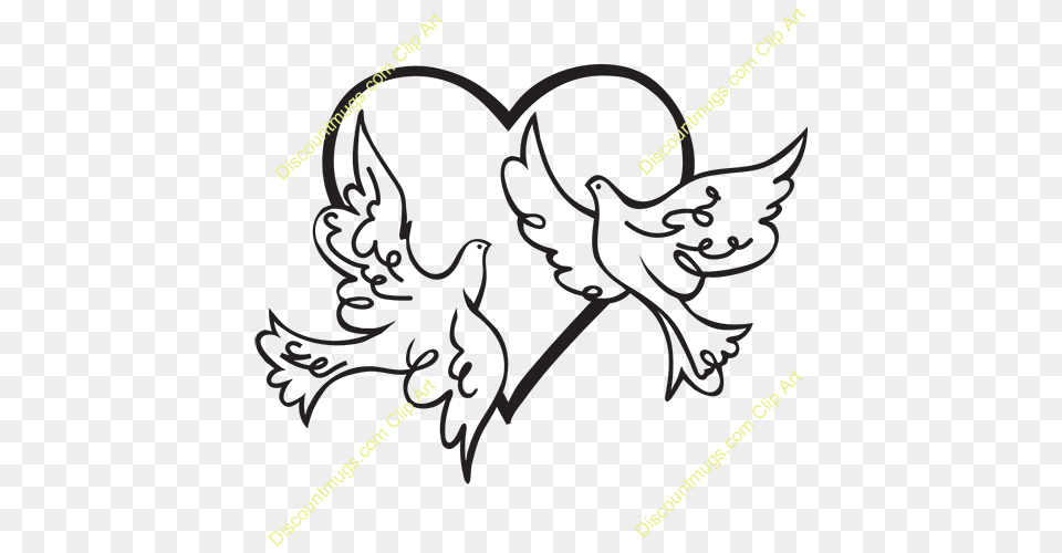 Two Dove Clipart, Cupid Free Png Download