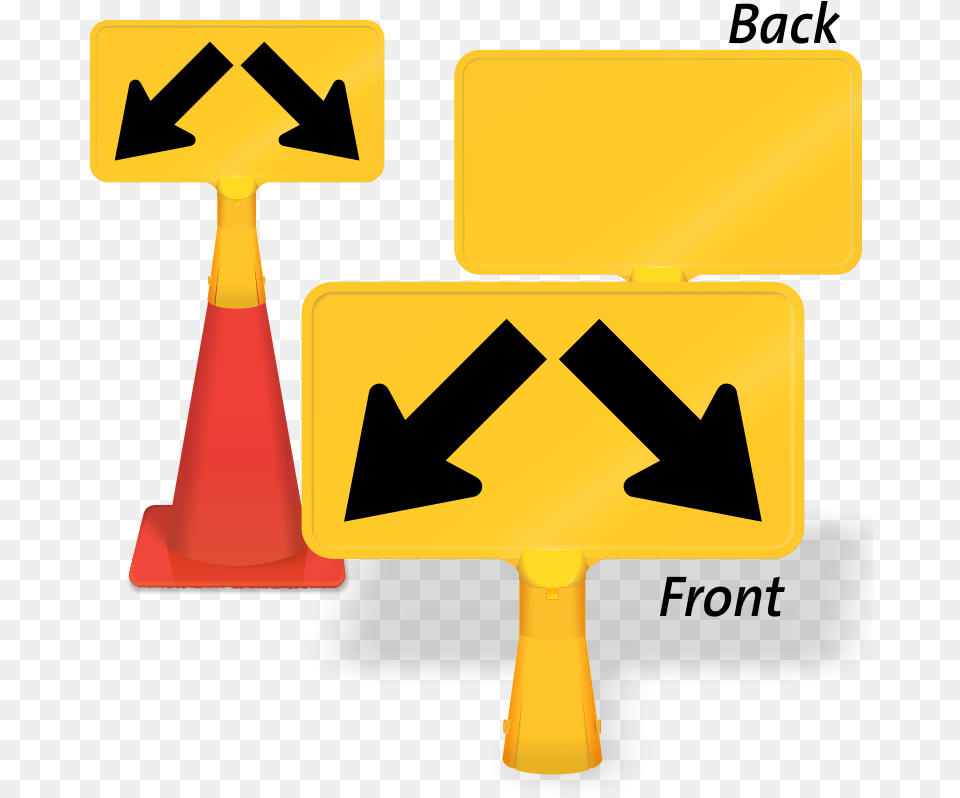 Two Downward Diagonal Arrow Coneboss Sign Sku Cb 1011 Language, Symbol, Road Sign, Cross Png