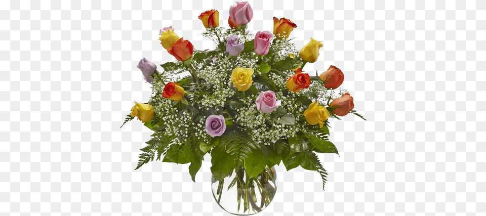 Two Dozen Mixed Rose Arrangement 69 Bloemstukken, Flower, Flower Arrangement, Flower Bouquet, Plant Png Image