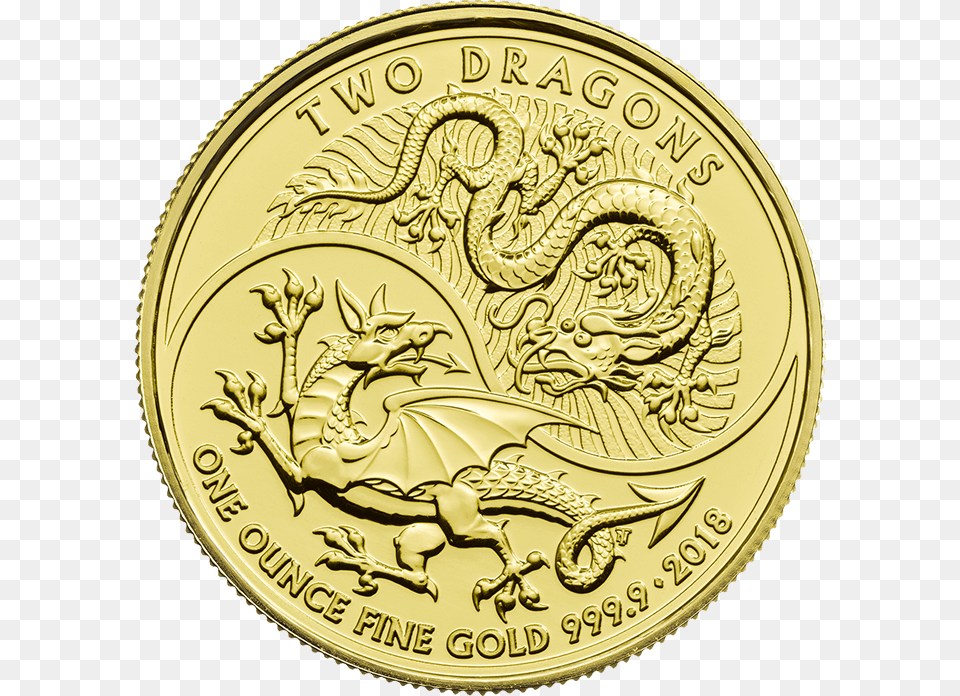 Two Dragons 2018 1 Oz Gold Coinsrc Https, Coin, Money Png Image