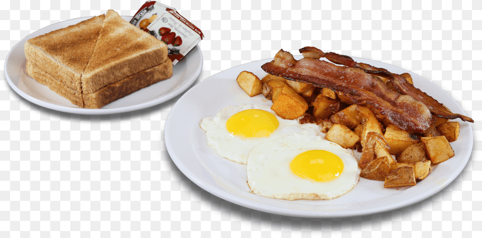 Two Eggs With Home Fries, Breakfast, Egg, Food, Brunch Free Png Download