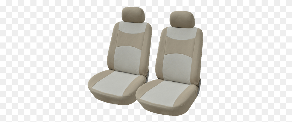 Two Fabric Front Car Seat Covers With Burberry Sun Visor, Cushion, Home Decor, Chair, Furniture Png Image