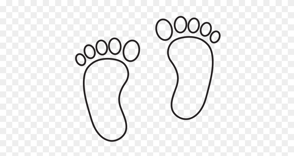 Two Feet Footprint Outline, Accessories, Jewelry Png Image