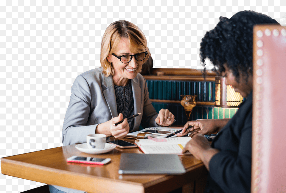 Two Female Professionals In A Business Meeting Job Interview, Woman, Person, Adult, Head Free Png