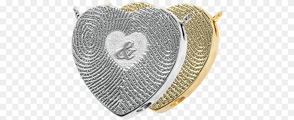 Two Fingerprints Heart 3d Duo Fingerprints Ampersand Keepsake Jewelry, Accessories, Pendant, Locket Free Png