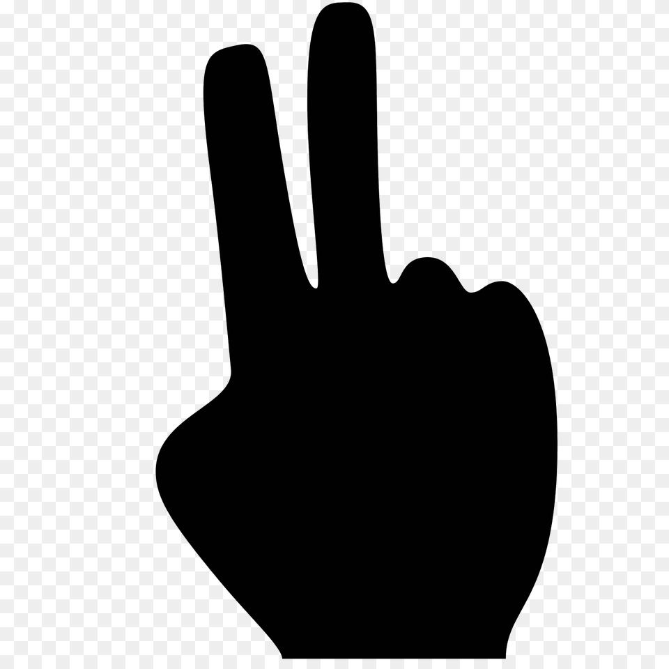 Two Fingers Icon, Gray Free Png