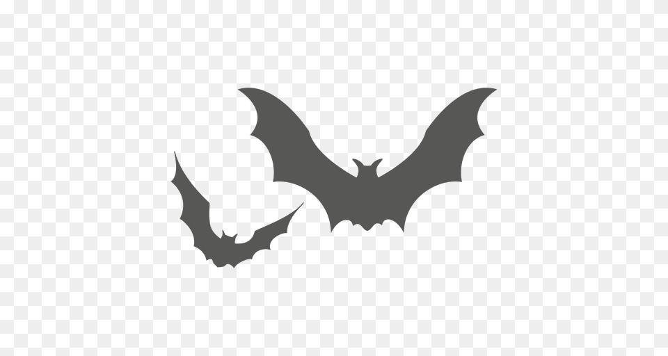 Two Flying Bats Silhouette, Animal, Mammal, Wildlife, Logo Free Png Download