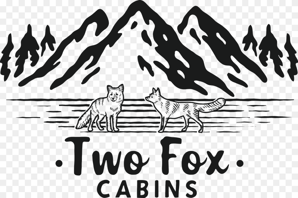 Two Fox Cabins Illustration, Animal, Coyote, Mammal, Wolf Free Png